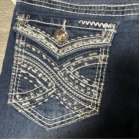 Mudd Girls Skinny Boot Mid Rise Dark Wash Jean NEW - Picture 5 of 9